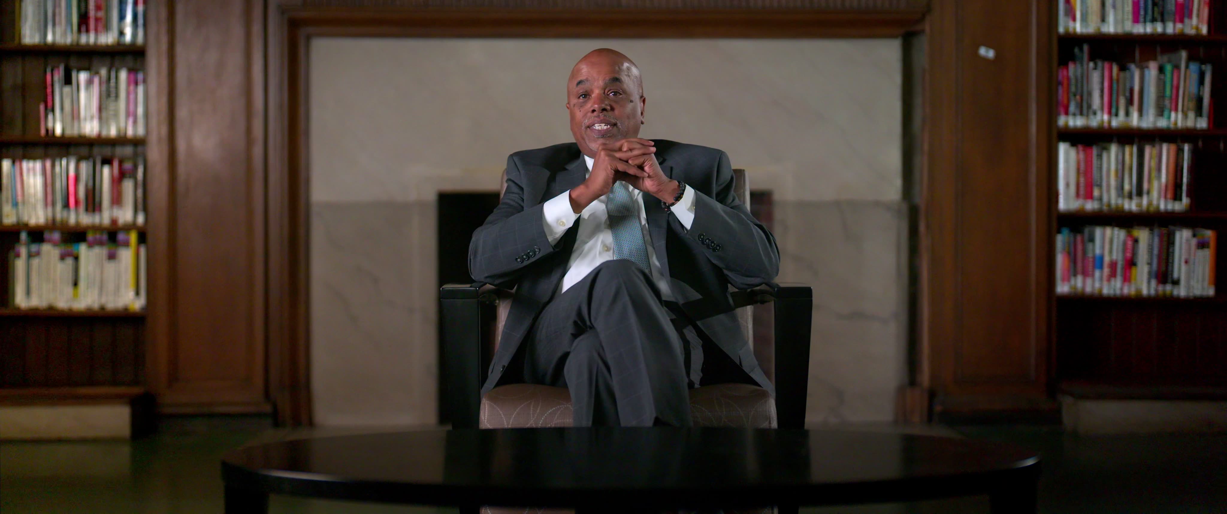 A community leader speaking during an interview