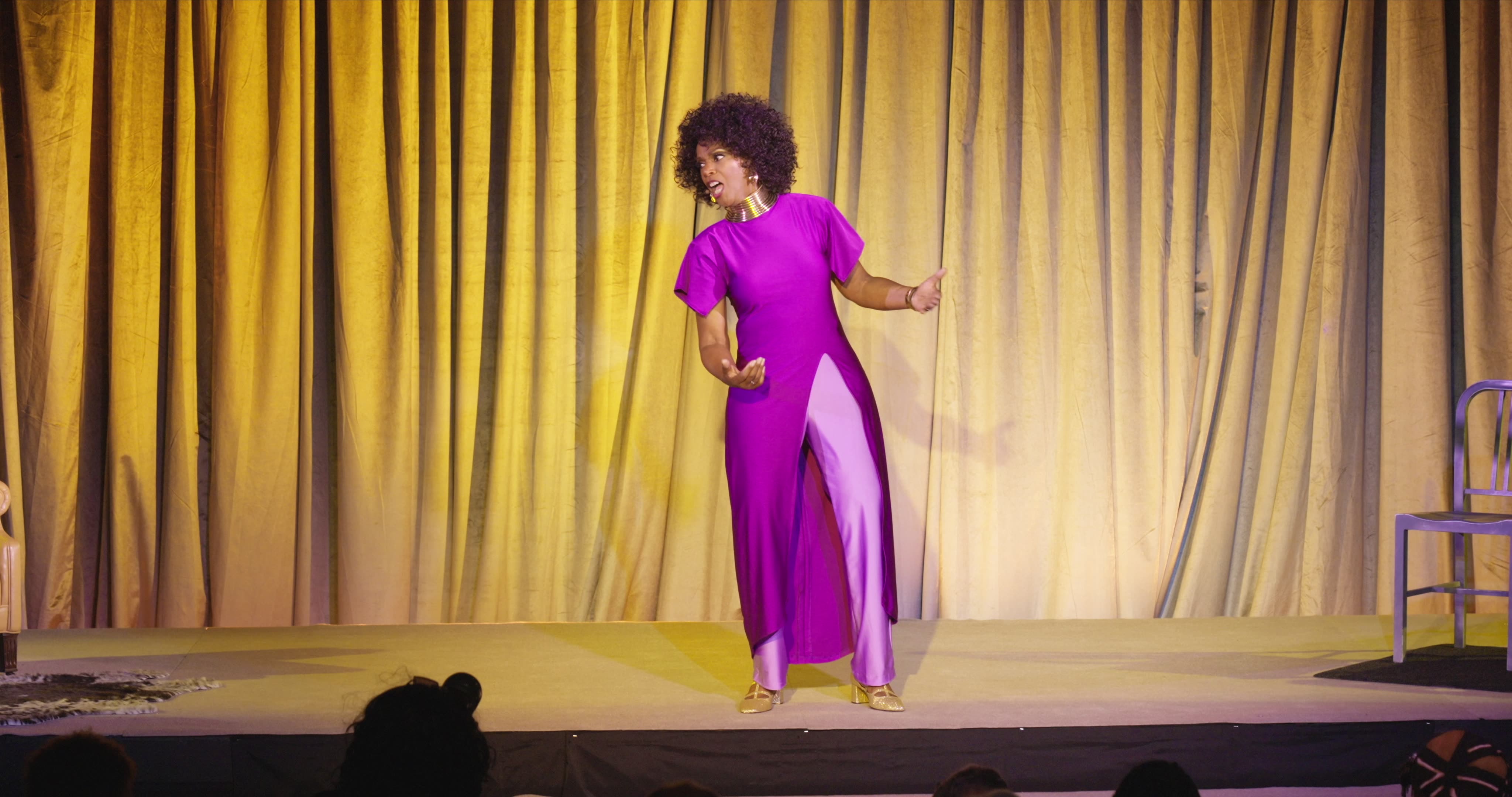 A performer commanding the stage